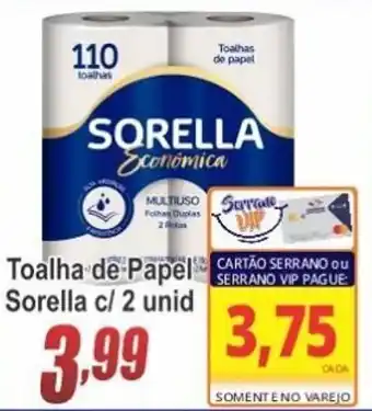 Toalha de Papel Sorella c/2 unid.