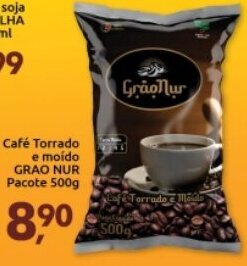 Supermercados Nori Cafe Torrado e moido Grao Nur pacote 500g oferta