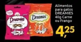 Supermercados Nori Alimentos para gatos Dreamies 40g Carne ou Frango oferta