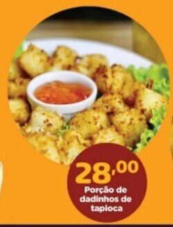 Porcao de dadinhos de tapioca