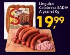 Supermercados Nori Linguica Calabresa Sadia a granel 1kg oferta