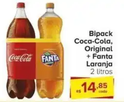 Carrefour Bipack Coca-Cola, Original + Fanta Laranja 2 litros oferta