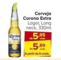 Carrefour Cerveja Corona Extra Lager, Long neck, 330ml oferta
