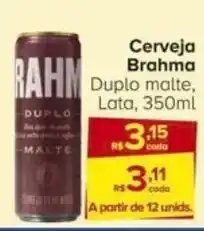 Carrefour Cerveja Brahma Duplo malte, Lata, 350ml oferta