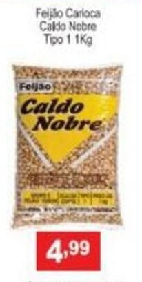 Calvo Atacadista Feijao Carioca Caldo Nobre Tipo 1 1kg oferta