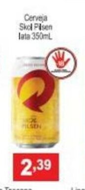 Calvo Atacadista Cerveja Skol Pilsen lata 350ml oferta