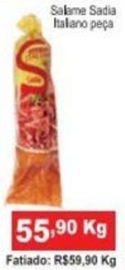Calvo Atacadista Salame Sadia Italiano peca 1kg oferta