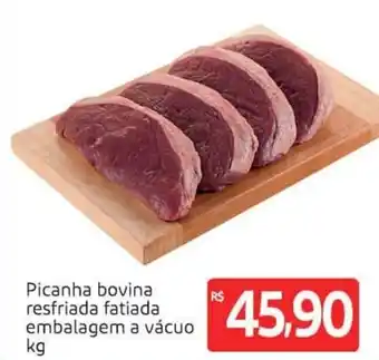 Picanha Bovina resfriada fatiada embalagem a vacuo 1kg