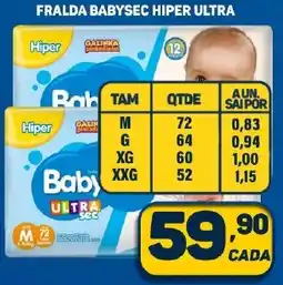 FRALDA BABYSEC HIPER ULTRA