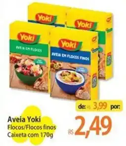 Aveia Yoki Flocos/Flocos finos Caixeta com 170g