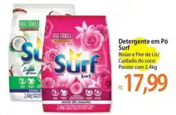 Atacadão Detergente em Pó Surf Rosas e Flor de Lis/ Cuidado do coco Pacote com 2,4kg oferta