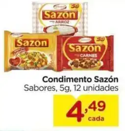 Carrefour Condimento Sazón Sabores, 5g, 12 unidades oferta