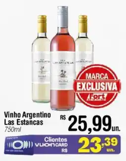 Fort Atacadista Vinho Argentino Las Estancas 750ml oferta