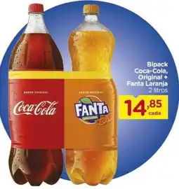 Carrefour Bipack Coca-Cola, Original + Fanta Laranja 2 litros oferta