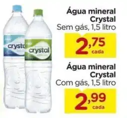 Carrefour Água mineral Crystal Com gás, 1,5 litro oferta
