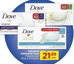 Carrefour Sabonete hidratante Dove Fragrâncias, 90g, 6 unidades oferta