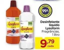 Desinfetante líquido Lysoform Fragrâncias, 1 litro