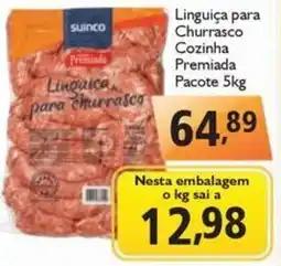 Supermercados ABC Linguiça para Churrasco Cozinha Premiada Pacote 5kg oferta