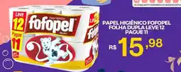 PAPEL HIGIÊNICO FOFOPEL FOLHA DUPLA LEVE 12 PAGUE 11