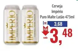 Supermercados BH Cerveja Império Puro Malte Latão 473ml oferta
