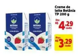 Extra Supermercado Creme de leite Betânia TP 200 g oferta