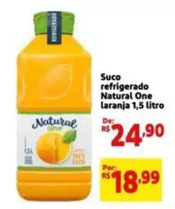 Extra Supermercado Suco refrigerado Natural One Laranja 1,5 litro oferta