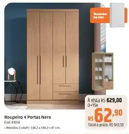 Deltasul Roupeiro 4 Portas Nero oferta