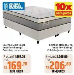 Deltasul Colchão Mola Casal Império + Base p/ Colchão Cód: 42730/42744 oferta