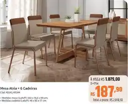 Deltasul Mesa Atria + 6 Cadeiras oferta
