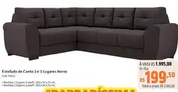 Deltasul Estofado de Canto 2 e 3 Lugares Heros oferta