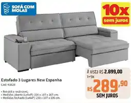 Deltasul Estofado 3 Lugares New Espanha oferta