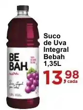 Rossi Supermercado Suco de Uva Integral Bebah 1,35L oferta