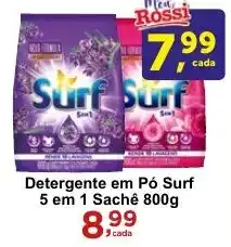 Rossi Supermercado Detergente em Pó Surf 5 em 1 Sachê 800g oferta