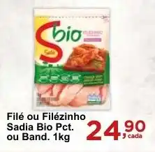 Rossi Supermercado Filé ou Filézinho Sadia Bio Pct. ou Band. 1kg oferta
