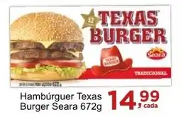 Rossi Supermercado Hambúrguer Texas Burger Seara 672g oferta
