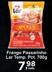 Rossi Supermercado Frango Passarinho Lar Temp. Pct. 700g oferta