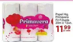 Rossi Supermercado Papel Hig. Primavera Fit F.Dupla 20m c/ 12un. oferta