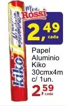 Rossi Supermercado Papel Aluminio Kiko 30cmx4m c/ 1un. oferta