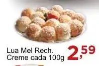 Rossi Supermercado Lua Mel Rech. Creme cada 100g oferta