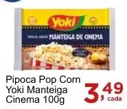 Rossi Supermercado Pipoca Pop Corn Yoki Manteiga Cinema 100g oferta
