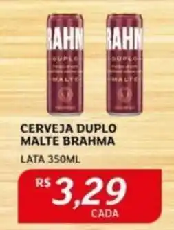 Assaí Atacadista CERVEJA DUPLO MALTE BRAHMA LATA 350ML oferta
