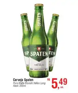 Fort Atacadista Cerveja Spaten Puro Malte Munich Helles Long Neck 355ml oferta