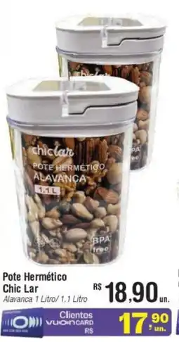 Fort Atacadista Pote Hermético Chic Lar Alavanca 1 litro/ 1.1 litro oferta