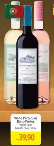Atacadão Vinho Português Bons-Ventos Vários tipos Garrafa com 750ml oferta