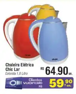 Fort Atacadista Chaleira Elétrica Chic Lar Colorida 1.8 Litro oferta
