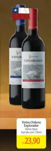 Atacadão Vinho Chileno Explorador Vários tipos Garrafa com 750ml oferta