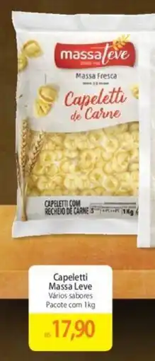 Atacadão Capeletti Massa Leve Vários sabores Pacote com 1kg oferta