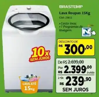 Deltasul Brastemp Lava Roupas 15kg oferta