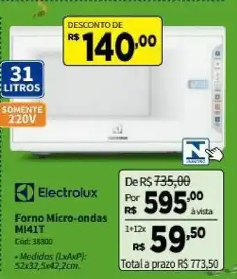 Deltasul Electrolux Forno Micro-ondas oferta
