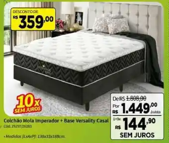 Deltasul Colchao Mola Imperador + Base Versality Casal oferta